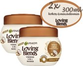 2X Garnier Loving Blends Kokos & Macadamia Haarmasker - 300 ml
