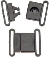klikgesp zwart kunststof - Breakaway - veiligheidsklikgesp 25 mm - 5 stuks - gesp - gespen