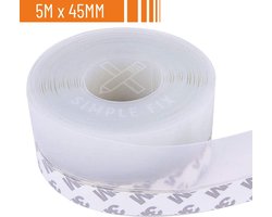 Simple Fix Tochtstrip Deuren - 5m x 4,5cm - Transparant - Tochtstopper voor Deur en Raam - Zelfklevende 3M-plaklaag - Isolerend - Tochtband