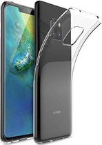 Huawei Mate 20 Pro hoesje transparant - Flexibel Jelly cover Huawei Mate 20 Pro hoesjes met gratis gratis telefoonhouder - Transparant - (Let op: PRO variant)