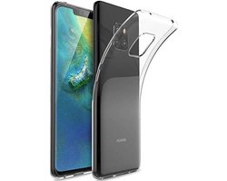 Huawei Mate 20 Pro hoesje transparant - Flexibel Jelly cover Huawei Mate 20 Pro hoesjes met gratis gratis telefoonhouder - Transparant - (Let op: PRO variant)