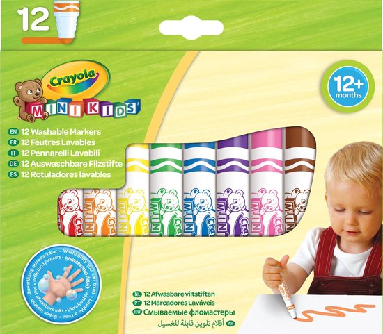 Crayola - Mini Kids - Viltstiften - 12 Viltstiften Voor Kinderen
