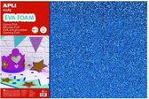 Apli Kids EVA Foam vellen 60 x 40 cm glitter blauw - 3 vel