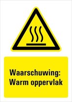 Waarschuwing voor automatisch startende machine sticker met tekst 210 x 297 mm