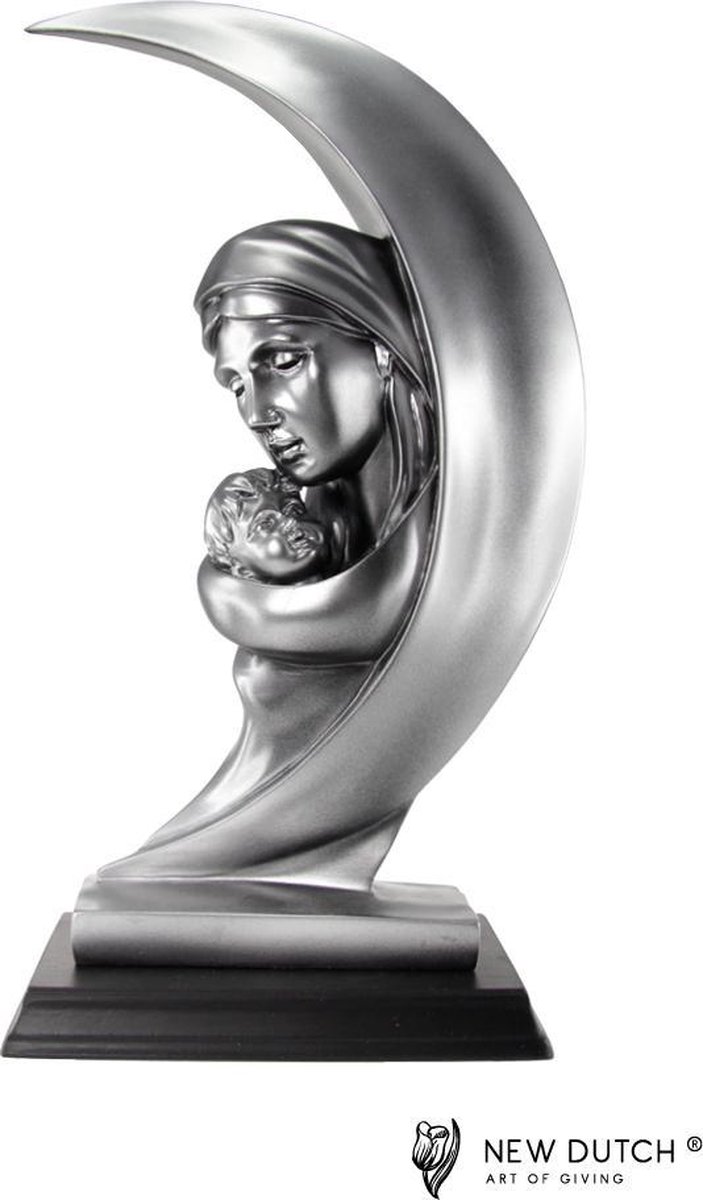 Mother and Child 30 cm (Beeld) Staand model, Zilverkleurig