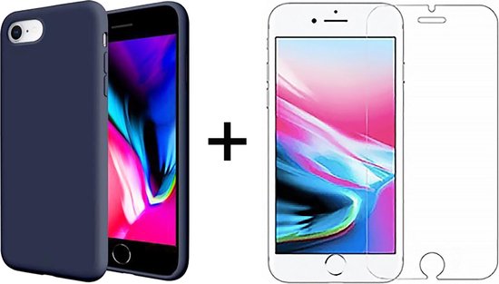 iPhone 6 hoesje donker blauw - iPhone 6s hoesje blauw siliconen case - hoesje  iPhone 6... | bol.com