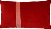 Dutch Decor PIPPA - Sierkussen velvet Aurora Red 30x50 cm - rood - Inclusief binnenkussen
