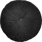 Dutch Decor KAJA - Sierkussen rond velvet Raven 40 cm