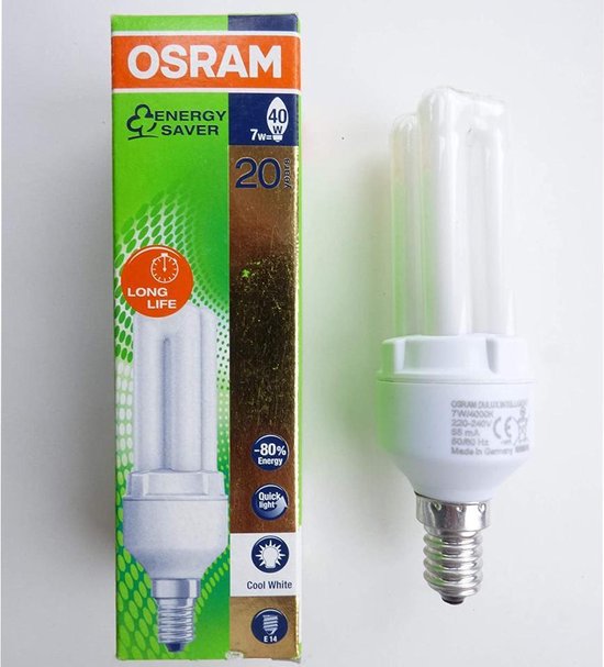 Osram Energie spaarlamp Dulux EL Longlife 7W E14 | bol.com