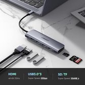 UGREEN 6-in-1 USB C Hub / Adapter met 4K HDMI 3.0 USB Poorten TF/SD kaartlezer Macbook