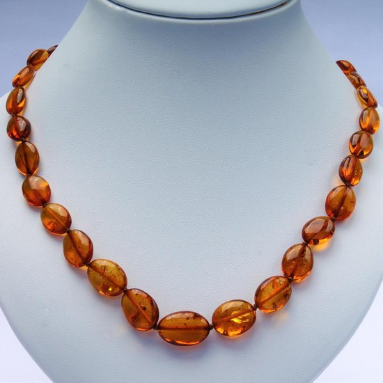 Brigada - collier - ambre baltique - 50 millions d'années - couleur cognac  - argent... | bol.com