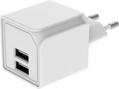 DesignNest - USB Cube DUO - 2 x USB-A Lader - universele telefoon lader - oplaad stekker - PowerCube - oplader