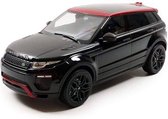 Range Rover Evoque (Mat Zwart met Rood) (30cm) 1/18 Kyosho - Modelauto - Schaalmodel - Model auto - Miniatuurautos - Miniatuur auto