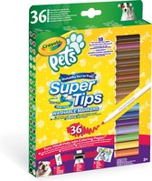 Crayola Pets 36 Viltstiften met superpunt