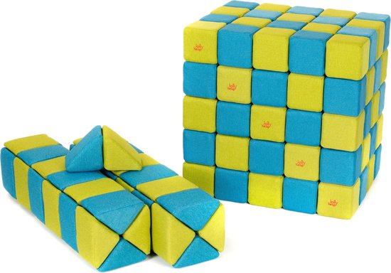 Magnetische blokken JollyHeap® - Magnetic blocks - blokken - educatief speelgoed - groen/oranje van JollyHeap® — afbeelding 5
