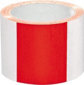 Vloermarkeringstape standaard, geblokt, 2 kleuren breedte 75 mm Rood, wit
