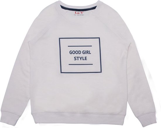La V Good girl style sweatshirt creme 170-176