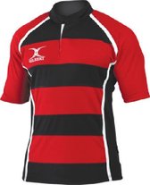 Gilbert Rugbyshirt Xact Ii Hoop Rood / Zwart - M