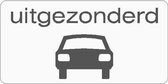 Onderbord Uitgezonderd auto's (vooraanzicht) (OB58) - aluminium - DOR 60 x 30 cm