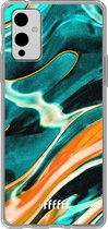 6F hoesje - geschikt voor OnePlus 9 -  Transparant TPU Case - Fresh Waves #ffffff