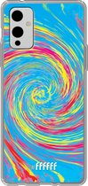 6F hoesje - geschikt voor OnePlus 9 -  Transparant TPU Case - Swirl Tie Dye #ffffff