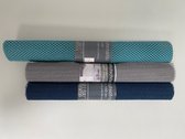 Anti-slip matten: twee formaten (diverse kleuren) - 3 stuks (wasbaar)