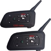 2  stuks Motor Headset - Draadloze Communicatie - Intercom voor Motorhelm
