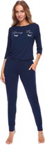 Rossli- Chiara - dames pyjama - marineblauw M