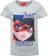 Miraculous Ladybug T-shirt - grijs - maat 116 (6 jaar)