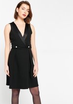 LOLALIZA Blazer jurk zonder mouwen - Zwart - Maat 40