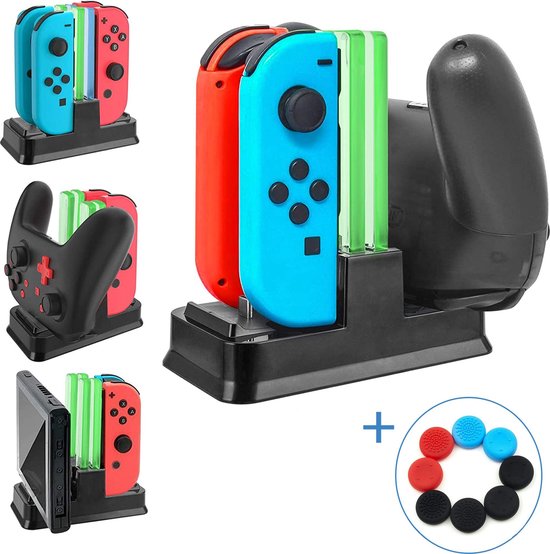 Vennic Lader Voor Nintendo Switch - Switch Oplaadstation - Quad Charger - Switch... | bol.com