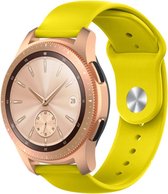 Siliconen Smartwatch bandje - Geschikt voor  Samsung Galaxy Watch sport band 42mm - geel - Horlogeband / Polsband / Armband