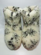Schapenwollen sloffen bont maat 43 100% natuurproduct comfortabele nieuwe luxe sloffen direct leverbaar handgemaakt - sheep - wool - shuffle - woolen slippers - schoen - pantoffels