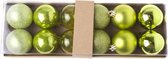 Joe & Mien Kerstballen assorti Ø 6 cm - Groen - Set-12