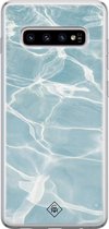Samsung S10 hoesje siliconen - Oceaan | Samsung Galaxy S10 case | blauw | TPU backcover transparant