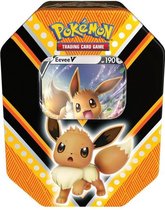 Pokémon Boosterset V Power Tin Eevee Oranje| Pokémon kaarten | Darkness ablaze | Sword & Shield | Sun & Moon