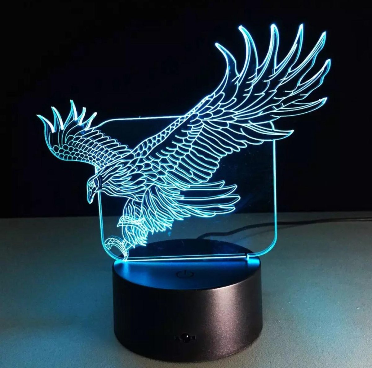 Coolsable 3D LED LICHT I Nachtlamp Adelaar I Arend 7 kleuren Touch bediening I Sfeerlicht I Decoratie