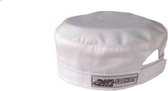 Chefs Fashion - Chapeau de chef Witte - Casquette plate White - 2 pièces - avec velcro