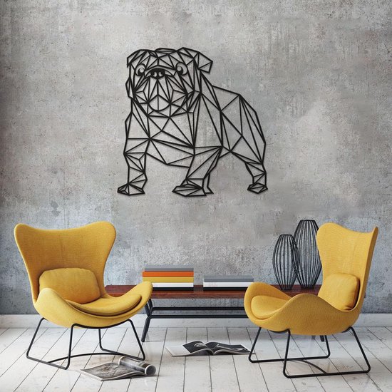 Engelse Bulldog - Geometrisch 60 x 59 cm