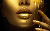 Gold Temptation- Kristal Helder Galerie kwaliteit Plexiglas 5mm. - Blind Aluminium Ophangframe - Luxe wanddecoratie - Fotokunst - professioneel verpakt en gratis bezorgd