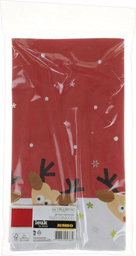 einde deken Aantrekkingskracht Tafelkleed - kerst - 138 x 220cm - rood - papier - wegwerp - tafelloper -  tafellaken -... | bol.com