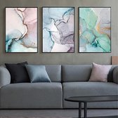 WOONENZO - Schilderij - Abstract - pastelkleuren - canvas schilderij