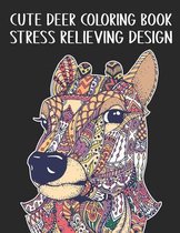 Cute Deer Coloring Book Stress Relieving Design