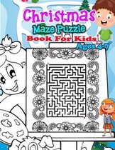 Christmas Maze Puzzle Book For Kids Ages 4-7