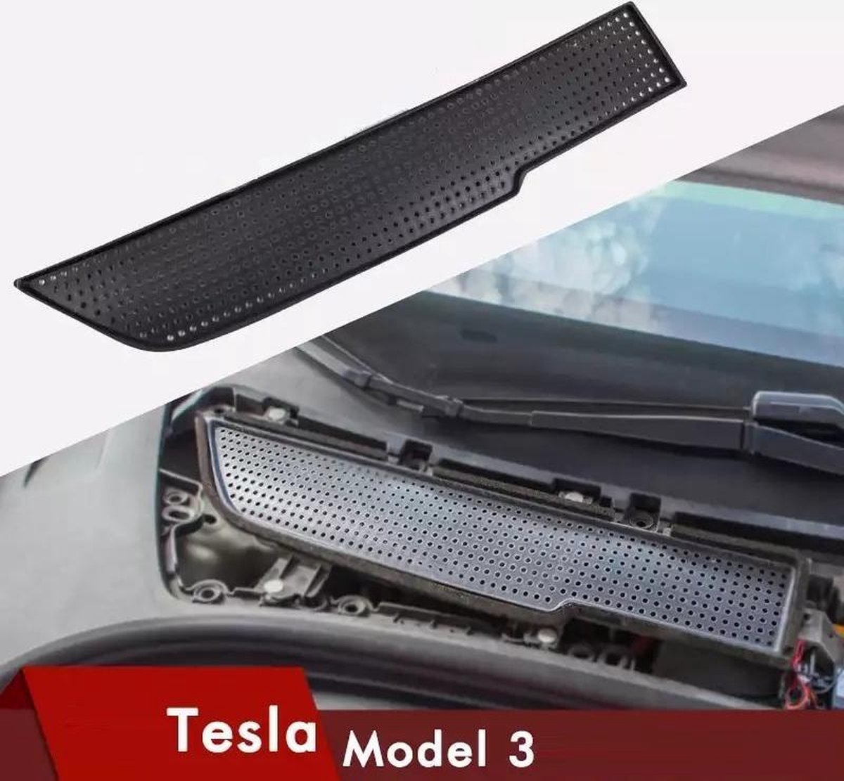 Tesla Model 3 Luchtinlaatrooster Roosterafdekking Lucht Inlaatrooster Auto Exterieur Accessoires