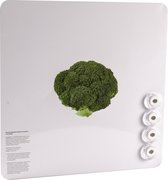 Dresz Magneetbord | Whiteboard | Beschrijfbaar | Inclusief 4 Magneten | 2 Montagehaken | Broccoli | 29 x 29 cm | Groen