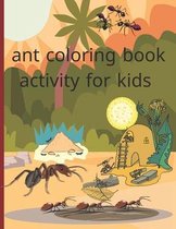 ant coloring book activity for kids