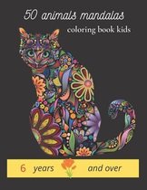 50 animals mandalas coloring book kids 6 years and over