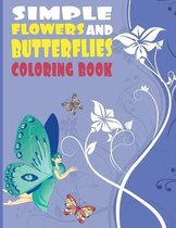 Simple Flowers And Butterflies Coloring Book