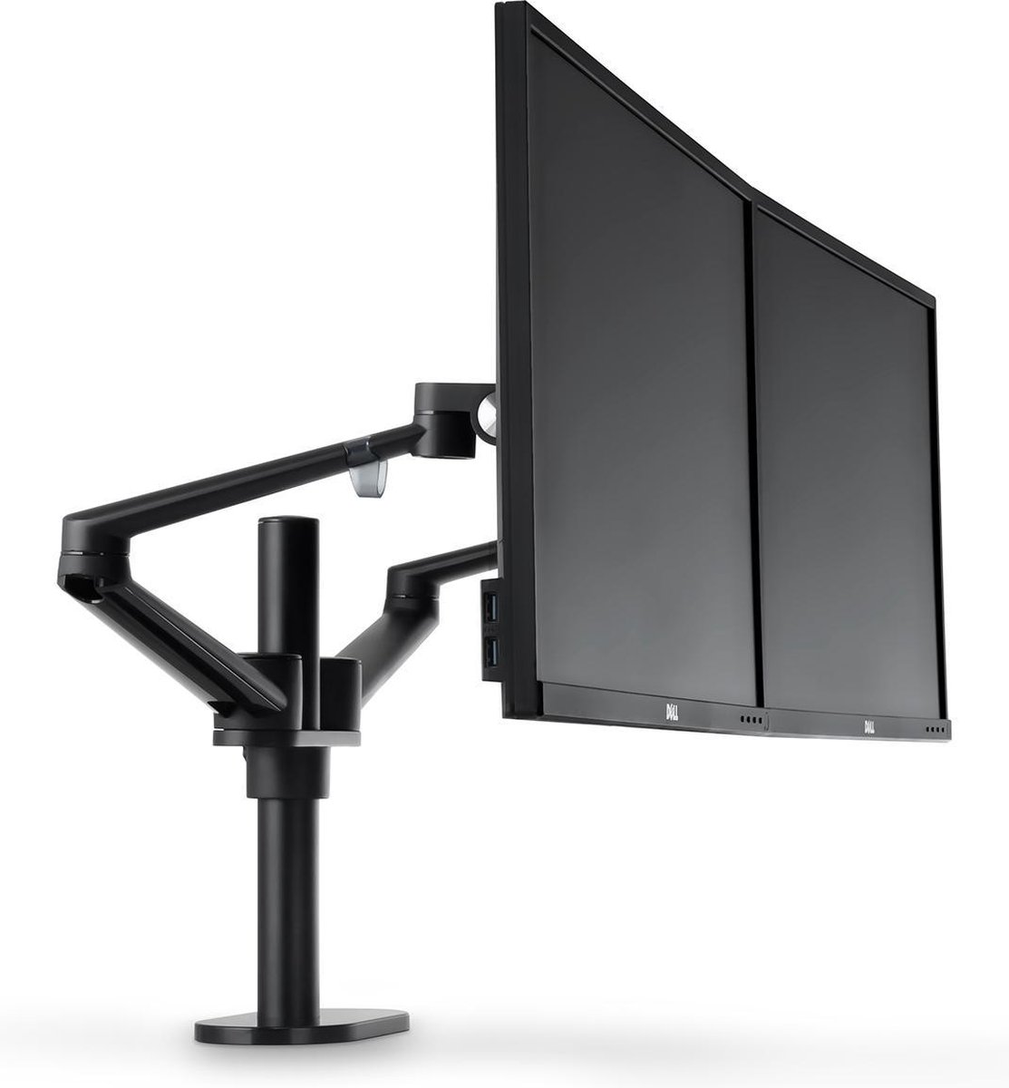 Alberenz® Dubbele Monitor Arm Zwart - Dubbele Monitorbeugel - Monitorarm 2  schermen -... | bol.com